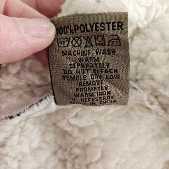 Spoon Jeans Junior's Cropped Flannel And Sherpa Trucker Jacket Size Small - Picture 8 of 8